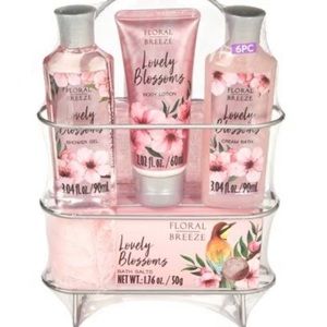 Floral Breeze Lovely Blossoms 6pc Beauty Bath Set